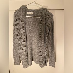 Gilly Hicks heather gray hooded knit cardigan